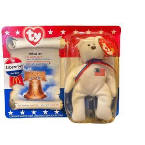 TY Beanie Babies Liberty The Bear McDonalds‎ American Trio Collection